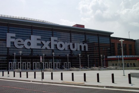 FedExForum in downtown Memphis, TN