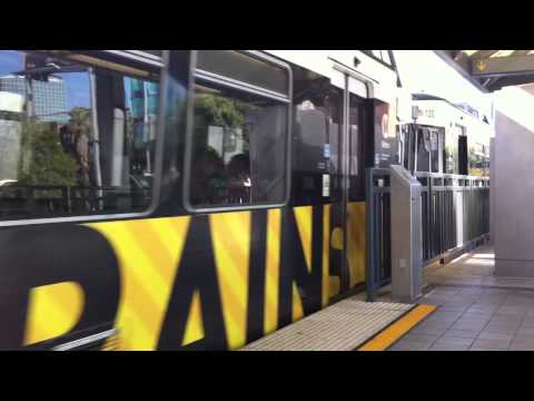 LACMTA Light Rail arriving at Pico/Chick Hearn 9/15/2013