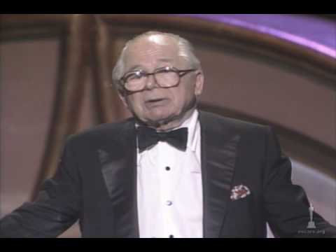 Billy Wilder receiving the Irving G. Thalberg Award