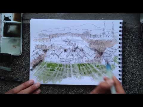 Linescapes: Drawing Landscape Architecture - How to create depth in a drawing