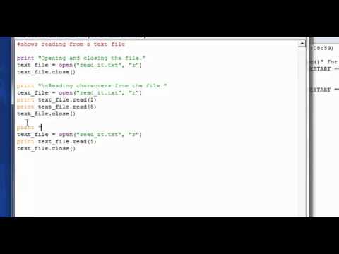 Basic Python Tutorial 23 - Reading a text file