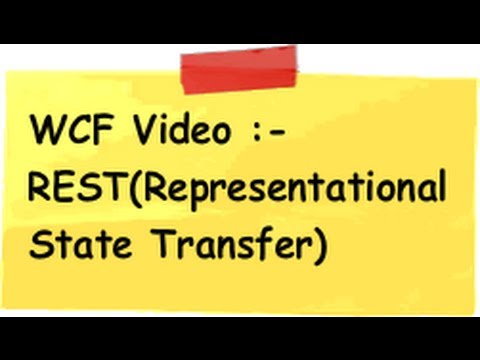 WCF :- What is REST ( Representational state transfer  ) ?