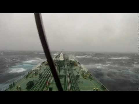 Greek tanker in storm