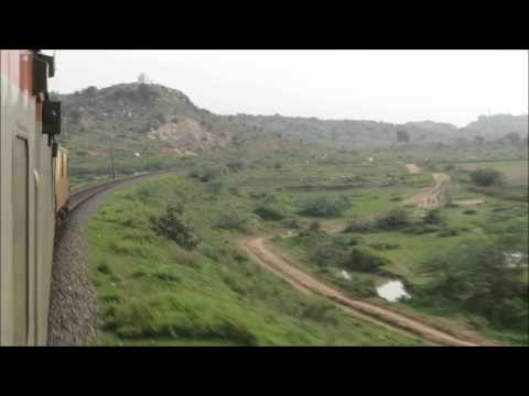 High Speed Chennai Rajdhani Express on Rampage through Datia and Gwalior Hills