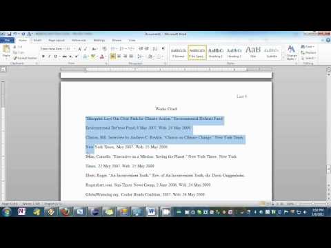 Setting your Essay to MLA Format in Word 2007 & 2010 (Revised HD)