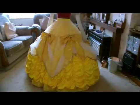 Disney Belle Gold Ball gown Skirt Tutorial Part 3