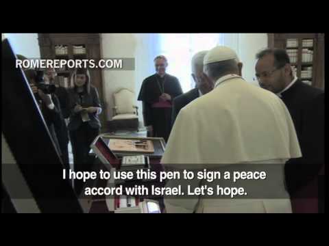 Palestinian President to Pope: I hope to sign a peace accord with Israel