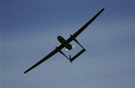 The Israeli army's new Heron unmanned drone aircraft for surveillance missions flies during a display at the Palmahim Air Force Base , Israel, Wednesday, March 7, 2007. With its 16.6 meter (54-foot) wingspan and ability to fly for as long as 30 hours at a time, at a speed of 120 knots (140 mph, 225 kph) and a height of 9,000 meters (30,000 feet), the Heron is Israel's latest and most advanced weapon in the booming field of drone technology, air force officers said.