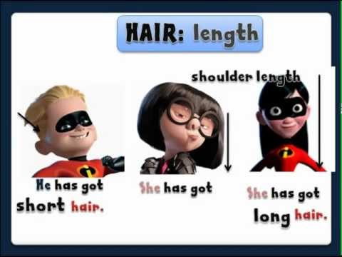 Physical Description: hair and eyes (with sound) - English Language