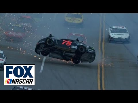 NASCAR Crash at Talladega - Kurt Busch Flips Car at Aaron's 499