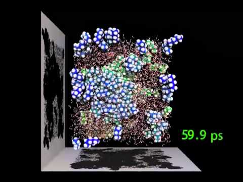 Oil and water separation by molecular dynamics simulation