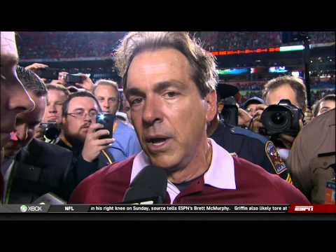 Nick Saban Post Game Interview 2013 National Championship | HD