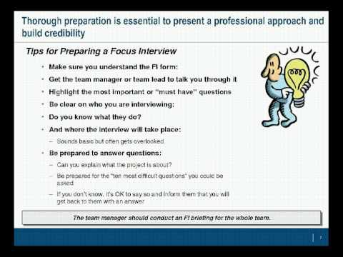 Designing and Delivering Focus Interviews