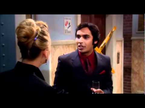 Raj singing Get The Party Started - The Big Bang Theory