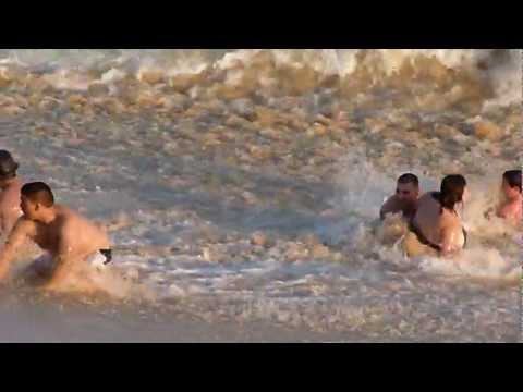 Swimmer caught in the undertow current at 2011 at Cabo San Lucas