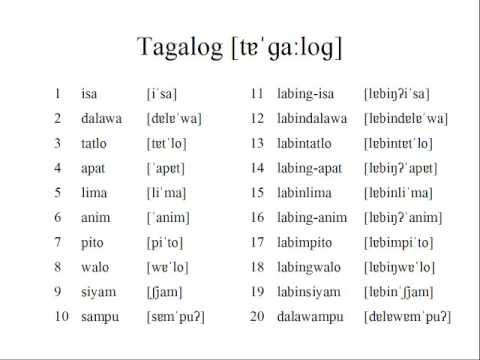 Tagalog Numbers 1-20