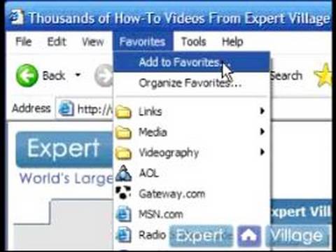 How to Use Internet Explorer 7 : How to Bookmark a Web Site on Internet Explorer 7