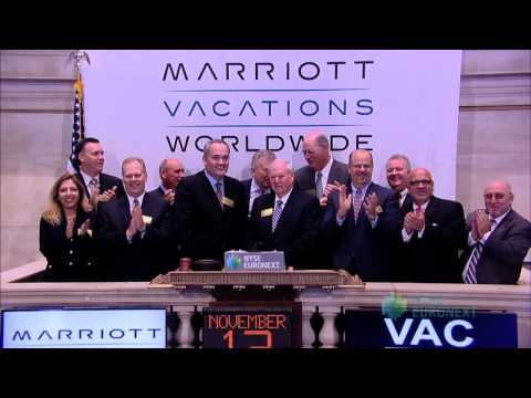 Marriott Vacations Worldwide Corporation Celebrates One Year Anniversary at the NYSE