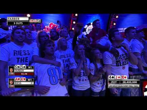 Ryan Riess Wins 2013 WSOP Main Event - Final Hand