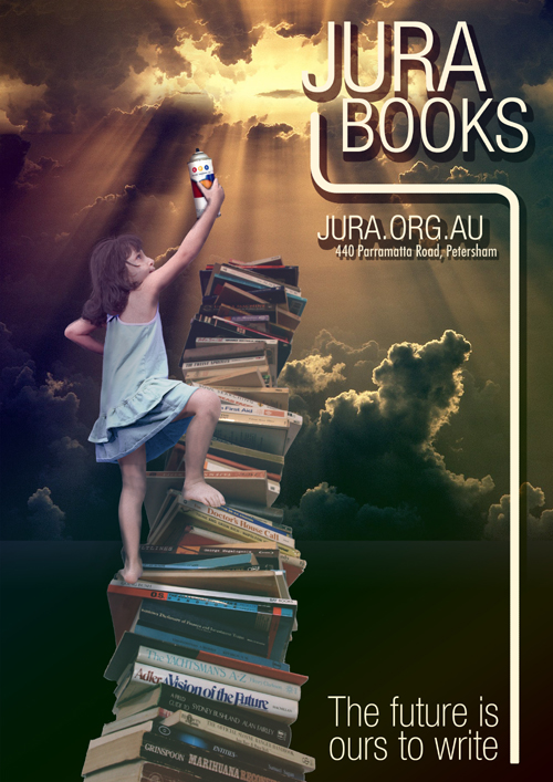 Jura Books poster: The future is ours to write