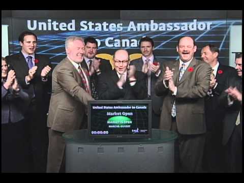 United States Ambassador to Canada, David Jacobson, opens Toronto Stock Exchange, November 10, 2010.