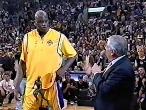 Shaquille O'Neal Receives 1999-2000 NBA MVP Award