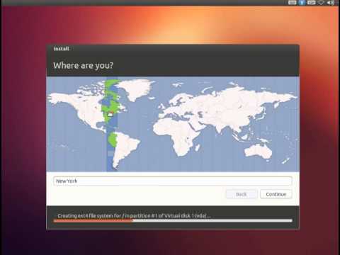 Ubuntu 12.10 Linux Operating system installation