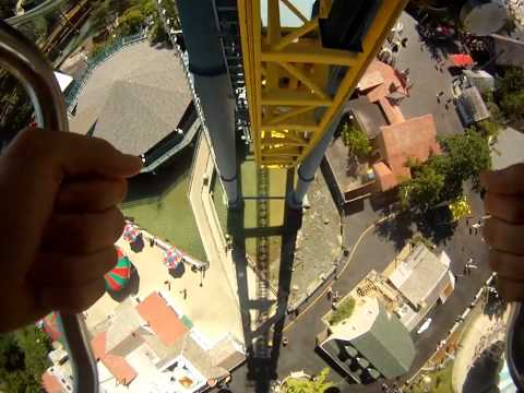 Vertical Velocity V2 Roller Coaster Front Seat POV Six Flags Great America On-Ride