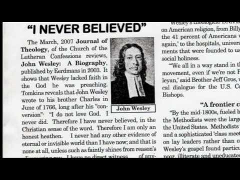 JOHN WESLEY, FOUNDER OF METHODISM & AN ARMINIAN, SAID HE DID NOT LOVE GOD & WAS 