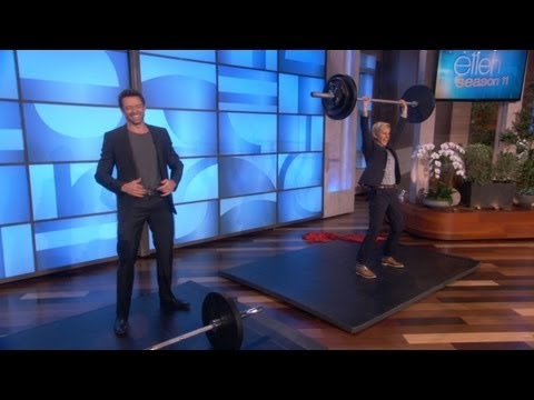 Who Can Lift More? Ellen or Hugh Jackman?