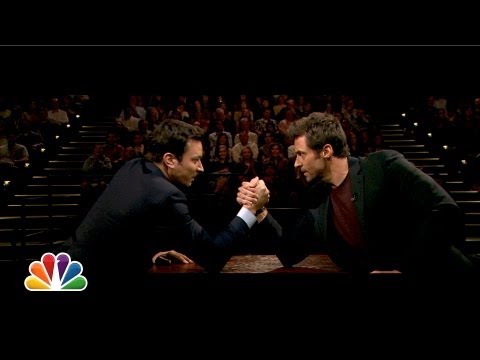 Jimmy Fallon and Hugh Jackman Arm Wrestle