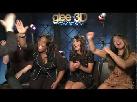 GLEE movie interviews - Chris Colfer, Lea Michele, Monteith, Darren Criss, McHale, Agron, Morris