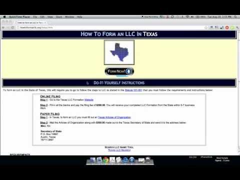 How to Form an LLC in Texas