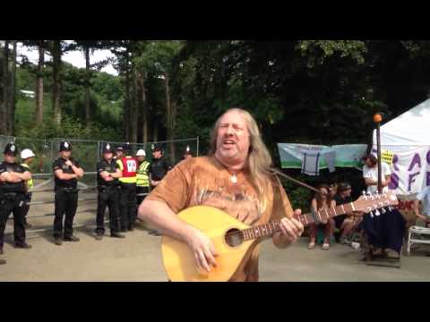 Damh the Bard at fracking protest