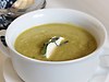 Cold pea and basil soup