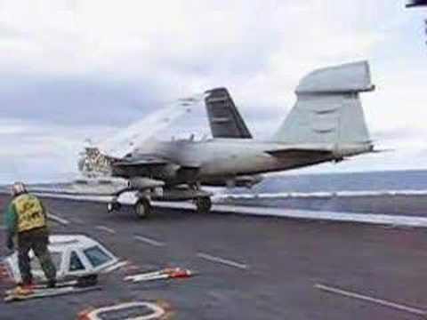 EA-6B Prowler Wave Off & Cat Shot