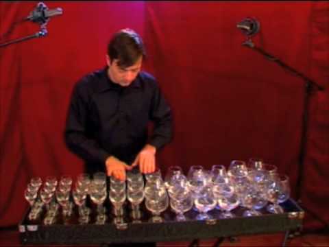 wine glass music-glass harp Hungarian dance No. 5-Brahms