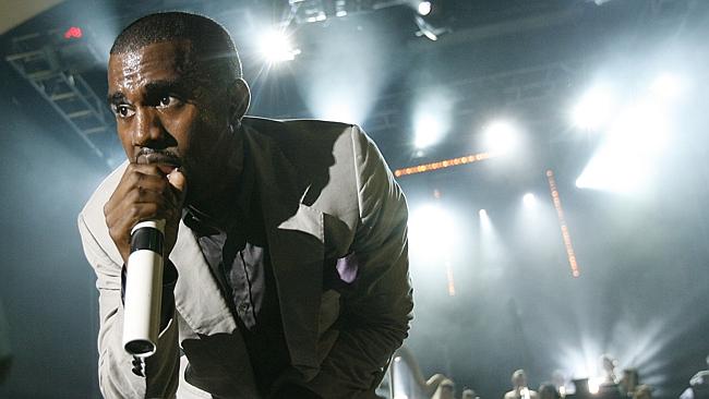 Kanye West performs during Rolling Stone magazine's 40th anniversary VIP party at the Hard Rock Hotel and Casino in Las Vegas...