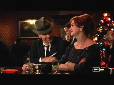 Don Draper and Joan Harris' chat by the bar