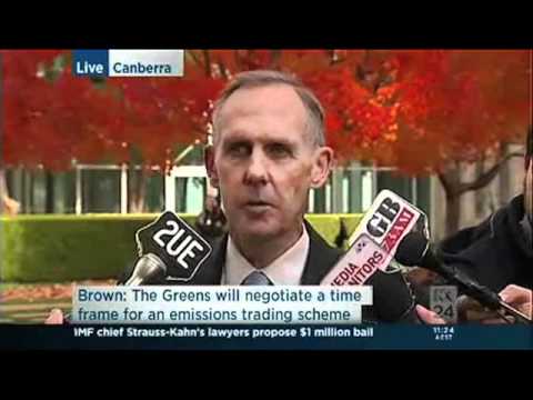 Greens leader Bob Brown criticises the Australian media