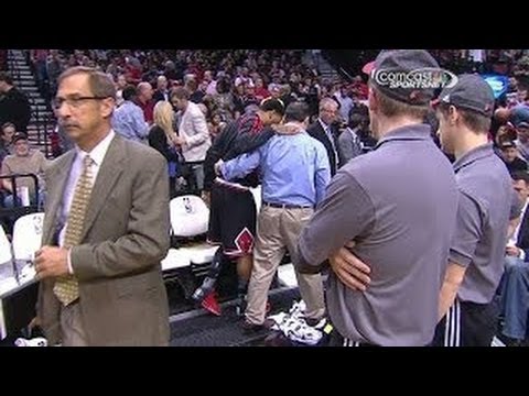 Derrick Rose' Knee Injury | Bulls vs Blazers | November 22, 2013 | NBA 2013-2014 Season