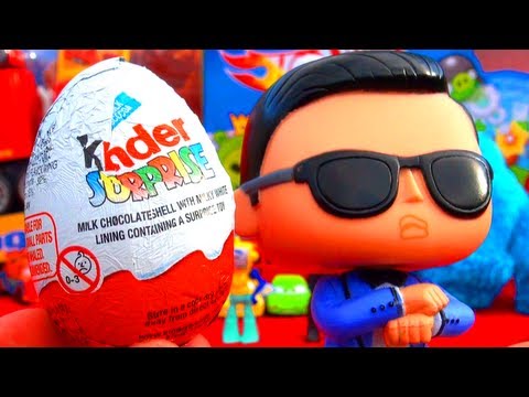 PSY Opens a Kinder Surprise Egg GANGNAM STYLE (강남스타일) & Psy싸이 Dance Figure Toy Review