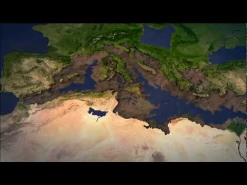 3D animation - Mediterranean isolation and desiccation during the Messinian Salinity Crisis