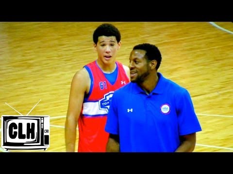 Devin Booker 1 on 1 vs Andre Iguodala - High School Junior vs NBA All Star at 2013 NBPA Camp