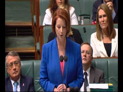 Julia Gillard's 'misogyny speech'