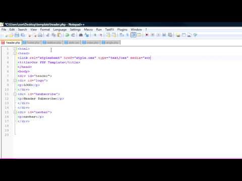 How to Create a Basic Website Design Template Using PHP, CSS, and XHTML Part 1 of 3