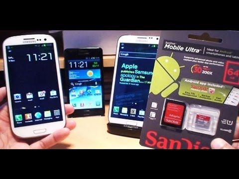 64GB SanDisk Ultra Micro SD Card Test on Samsung Galaxy S2 / S3 / Note 2