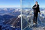  'Step into the Void' installation at the Aiguille du Midi mountain peak above Chamonix, in the French Alps.