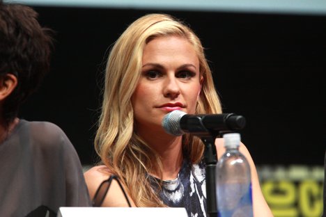 Anna Paquin speaking at the 2013 San Diego Comic Con International, for "X-Men: Days of Future Past", at the San Diego Convention Center in San Diego, California.