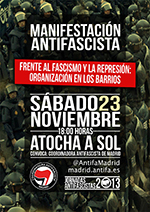 Manifestación Antifascista: Frente al fascismo y la represión: Organización en los barrios